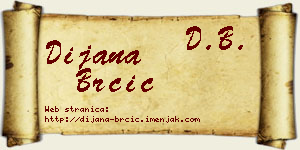 Dijana Brčić vizit kartica